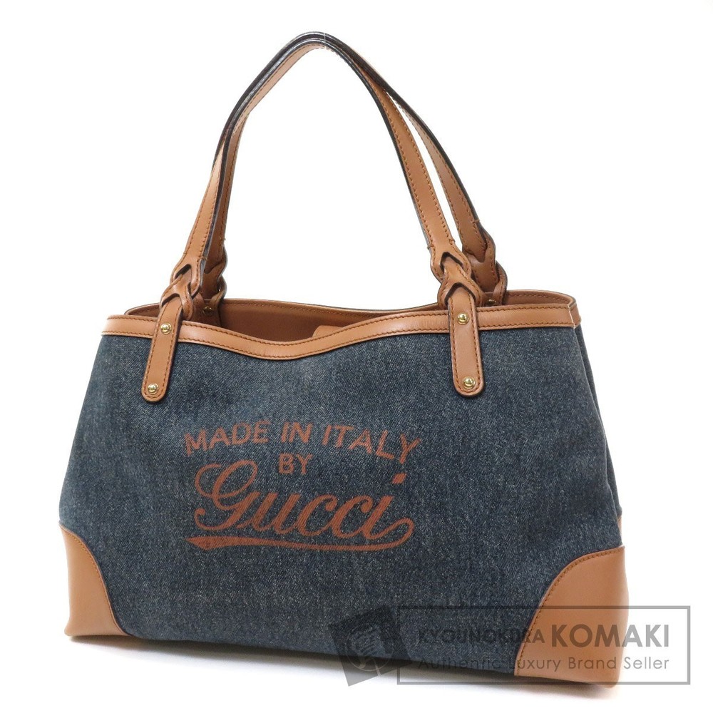 Gucci Denim Bag Leather Hawaii Tote